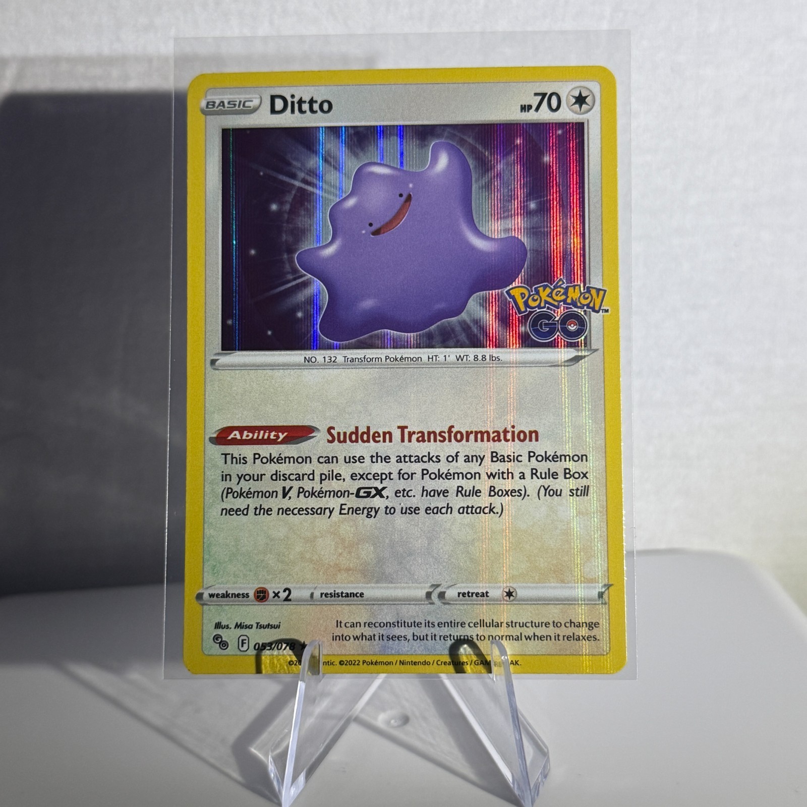 Ditto 53/78 Pokemon GO Holo NM Pokemon 2022