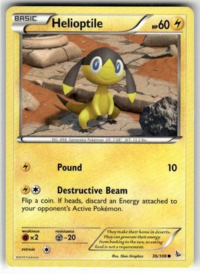 Helioptile 36/106 Common Flashfire Pokemon MP