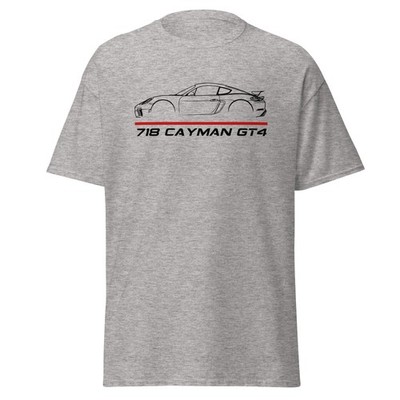 718 Cayman GT4 Flat Six Boxer Performance Graphic T-Shirt Gift