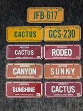 ARIZONA mini cereal license plate lot of 9 all different