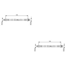 2x BOSCH Bremsschlauch hinten für Volvo V70 III BW D3/D4 2.0 D 135 2.4 2.5 T
