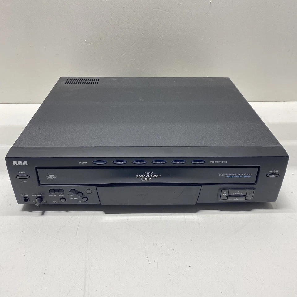 RCA Black 5 Disc Changer CD Player RP8070D - Image 2 of 4