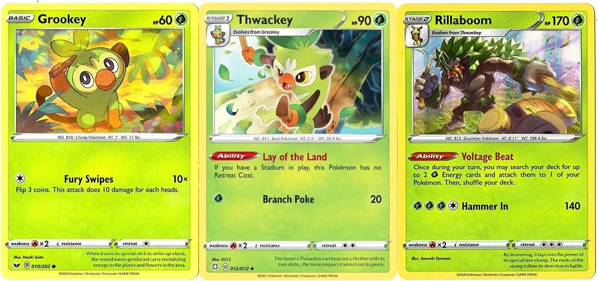 pokemon card thwackey Shining Fates SV005 Thwackey Holo CGC 9 - Subgrades