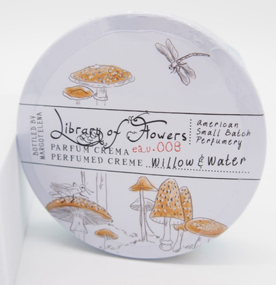 (A) Margot Elena LIBRARY OF FLOWERS WILLOW & WATER Parfum Crema eau.008 2.5oz