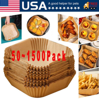 New Air Fryer Disposable Paper Liner Non-stick Baking Oil-proof Liners Square