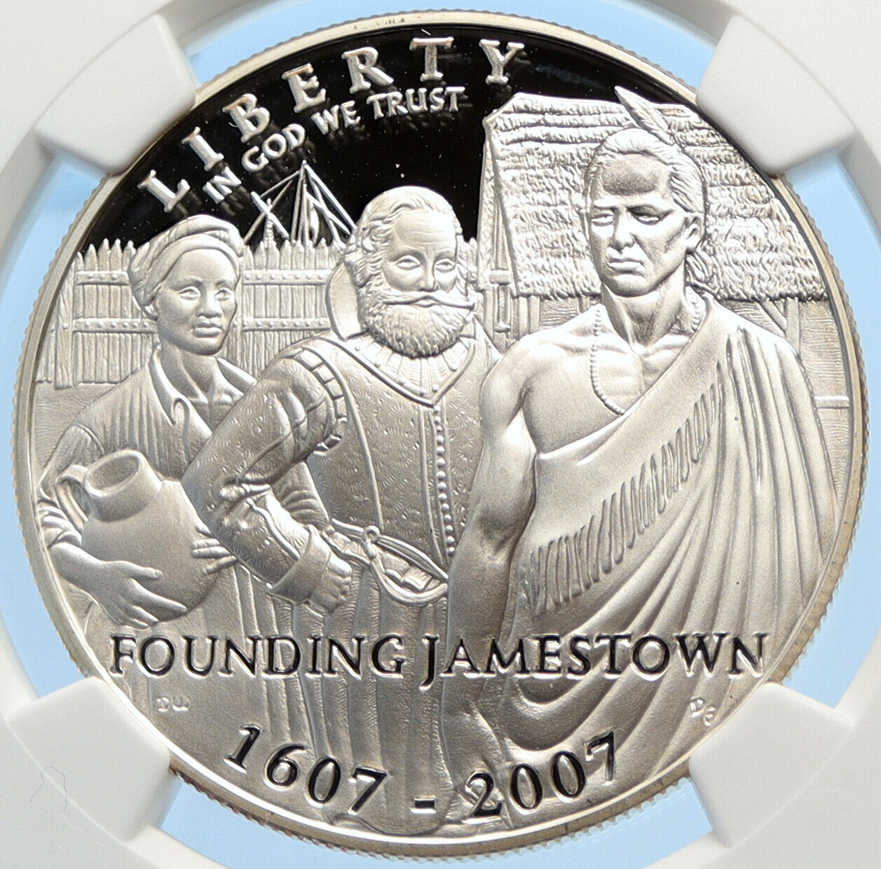 2007 P UNITED STATES US Jamestown 400YR OLD Proof SILVER Dollar