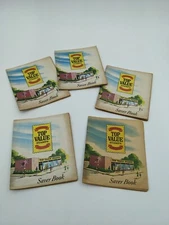 Vintage Top Value Stamp Saver Books With Stamps Lot of 5