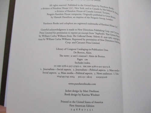 SIGNED Alain de Botton THE NEWS - A USER'S MANUAL First US Edition 2014 Hardback - Picture 12 of 15