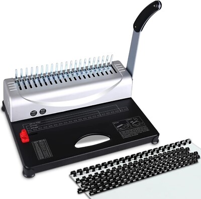 MAKEASY Bindemaschine, 21-Loch, 450 Blatt, Papierstanzmappe mit Starterkit