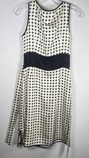 Talbots Petite Pure Silk Sleeveless Dress 4P Belt Lined Diamond