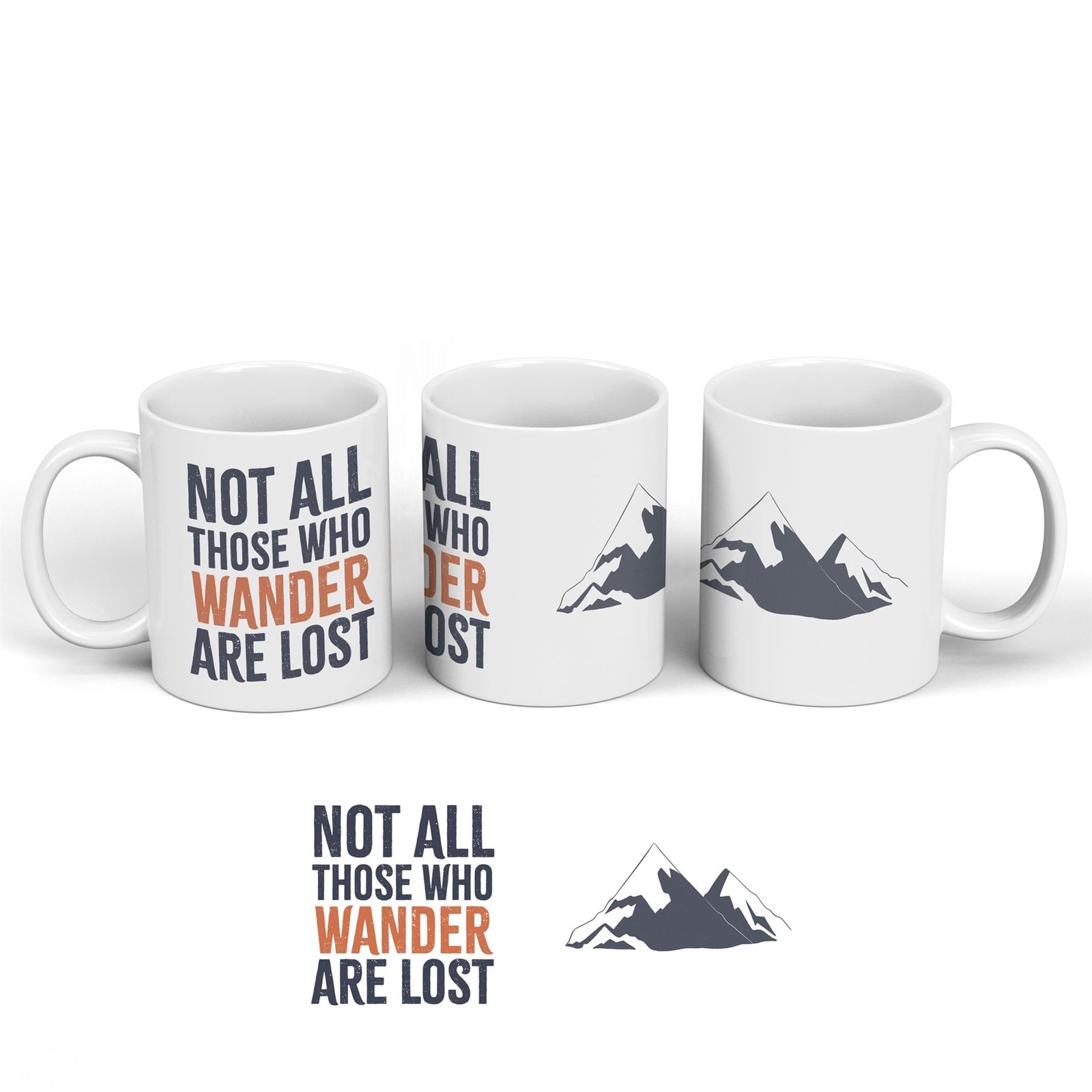 Hiking Wander Lost Humorous Hobby Typography Ceramic Classic Mug