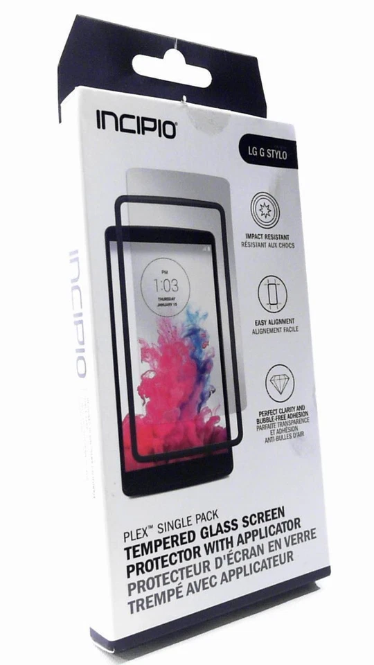 New Original Incipio Tempered Glass Screen Protector Shield Film For LG G Stylo! - Image 2 of 3