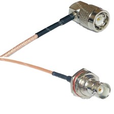 RG316 TNC Male Angle to BNC FEMALE BIG BULKHEAD RF Cable Rapid-SHIP LOT