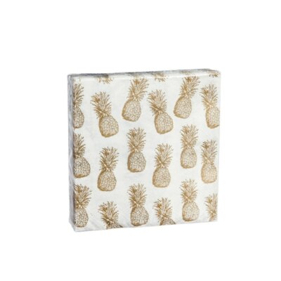 Pineapple Cocktail Paper Square Napkin - 40ct 3 ply - Z4NC6677