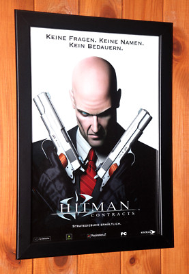 Hitman Contracts PS2 PS3 Xbox Old Rare Promo Poster / Ad Page Framed.
