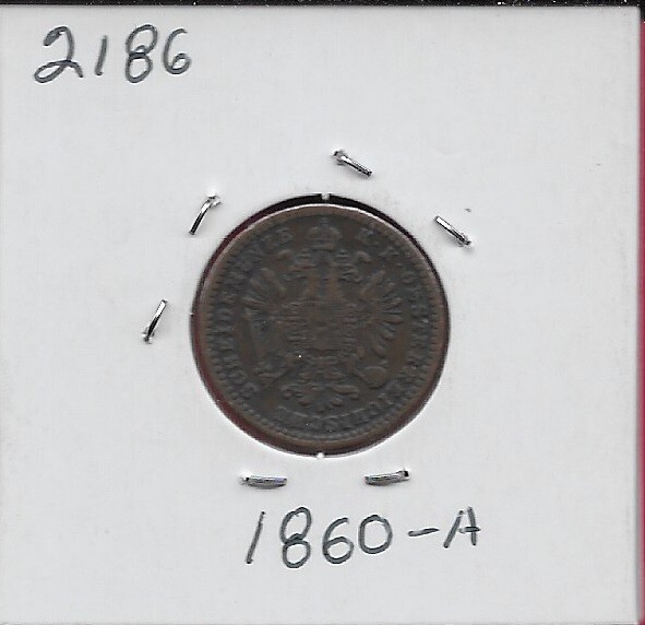 Yorimiciオーダーページ✩.*˚ AUSTRIA AUSTRO HUNGARIAN EMPIRE 1 KREUZER 1860-A RULER:FRANZ
