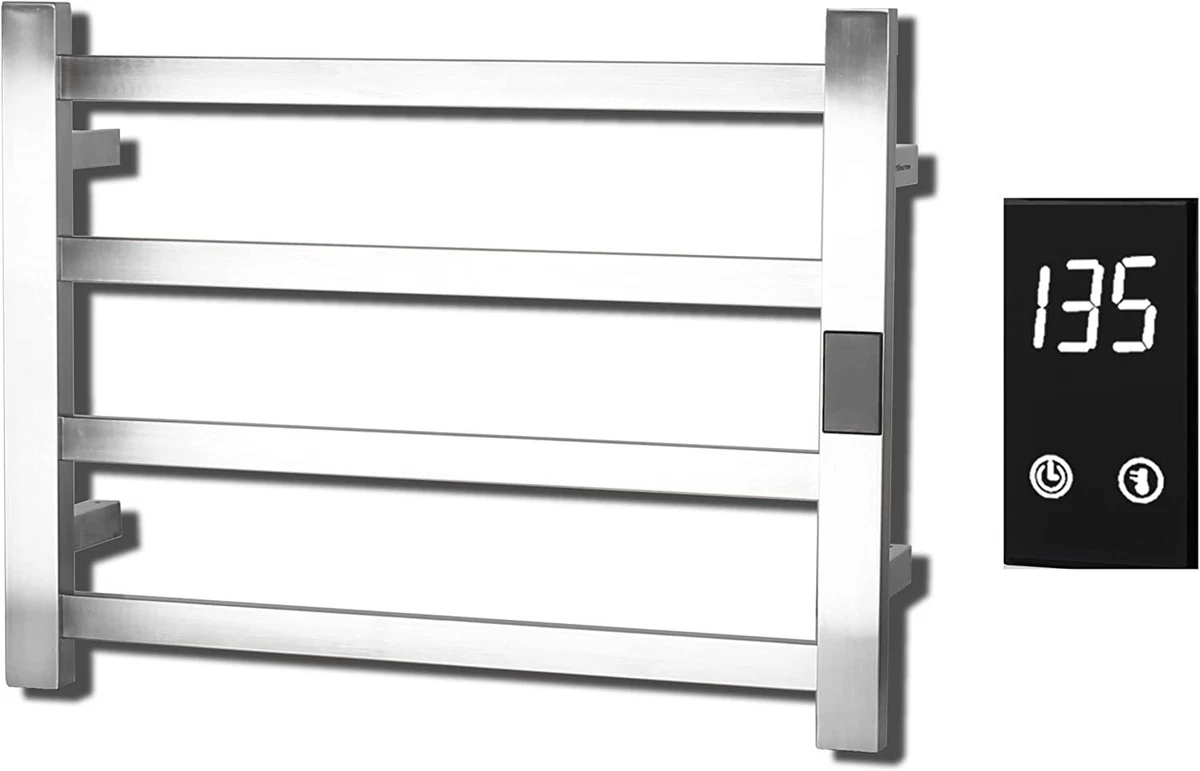 Topdattion Electric Towel Warmer | Super Thin | with Timer u0026amp; 4-Bar,  Brushed | eBay