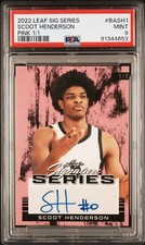 PSA 9 - SCOOT HENDERSON # 1/1 Auto - 2022 Leaf Signature Series Autograph PINK 