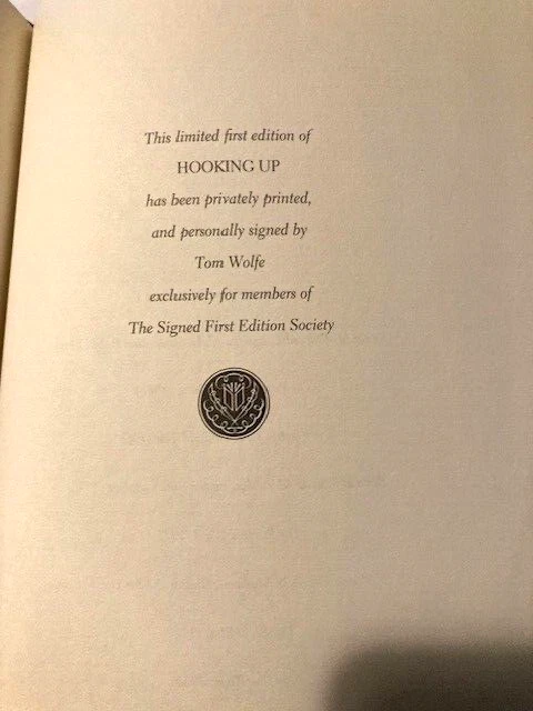 TOM WOLFE SIGNED FIRST EDITION-HOOKING UP-THE FRANKLIN LIBRARY-LEATHER-2000-NICE - Image 3 of 4