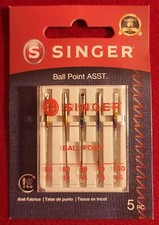 New Singer 5pc OVERLOCK ASST. Sewing Machine Needles 04803 80 12 /90 14 /100 16