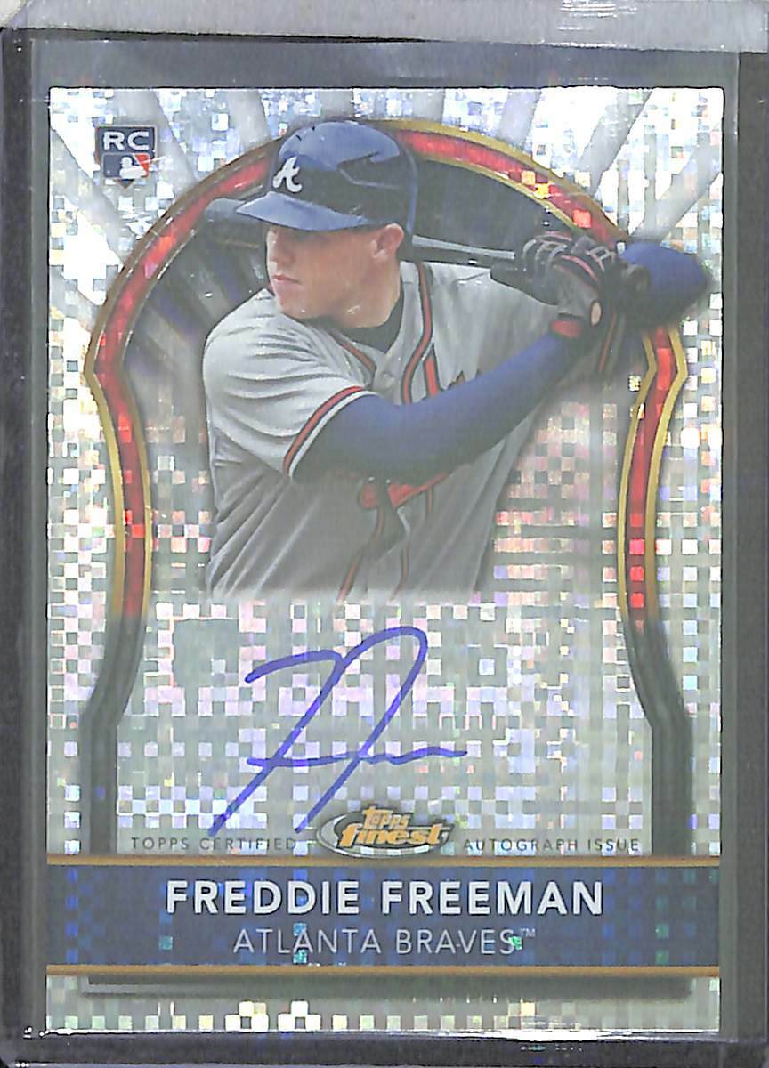 2011 Topps Finest Xfractor Rookie Autograph #72 Freddie Freeman No 5 of 299