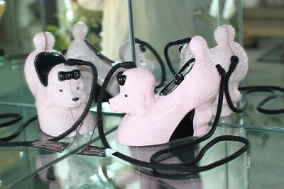 TIMMY WOODS PINK POODLE SWAROVSKI CRYSTAL DOG PURSE CLUTCH PUPPY