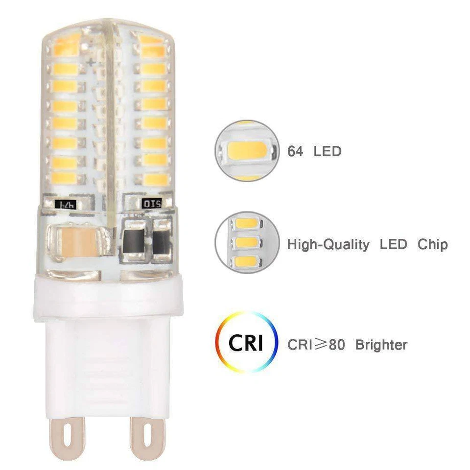 10x G9 led bulb cool white 5w light bulbs capsule lamps smd AC 220V Cold 6000K - Image 4 of 4