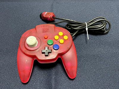 Junk Hori Pad Mini 64 Nintendo 64 Controller Clear Red N64 Tested Used Japan