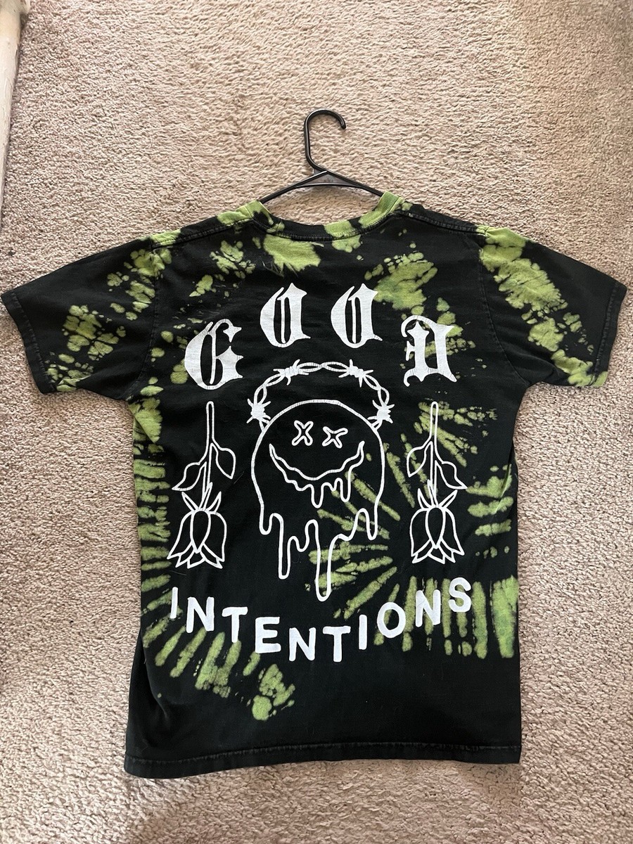 NAV XO Good Intentions Tee Sz Medium Black Green Tie Dye