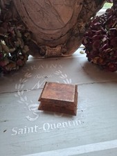 Ancienne boite En Cuir boite a timbres