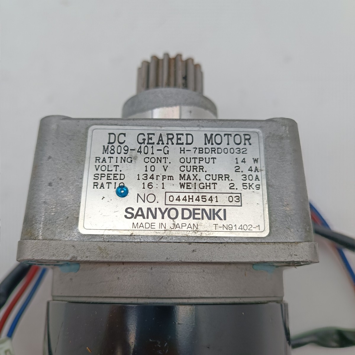 JRC Sanyo Denki DC MOTOR M809-401-G f/ 10KW Pedestal NKE-1048 Open