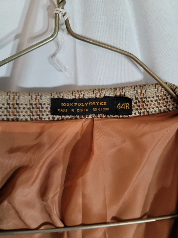 Fabricantes de abrigos deportivos de ocio vintage a cuadros talla 44 R Foto 3 de 4