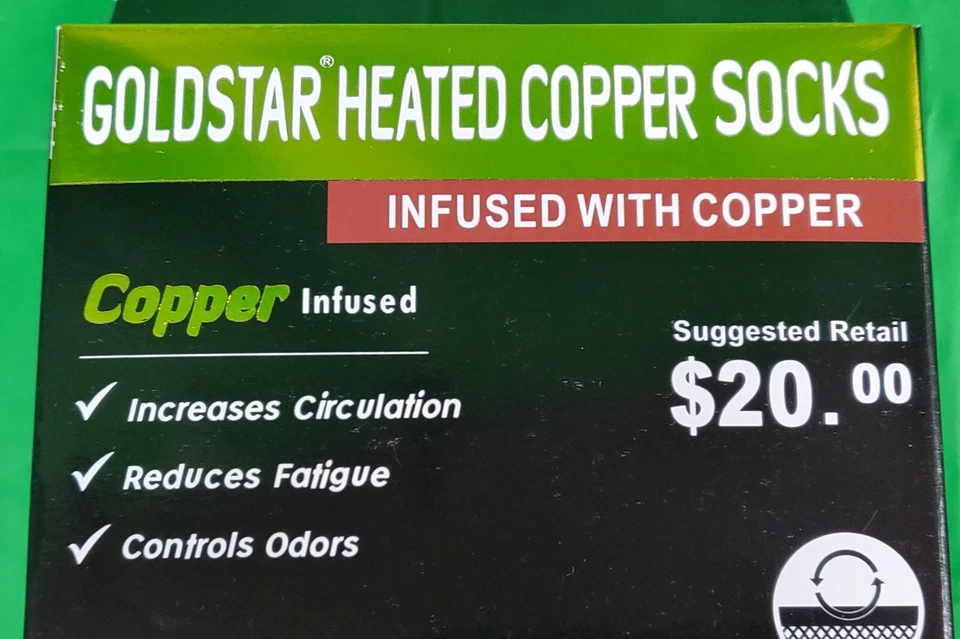 Lote de 2** Pack Calcetines Goldstar Cobre Calefactables Negros Relieve Atlético Talla: 9-15 Foto 2 de 4