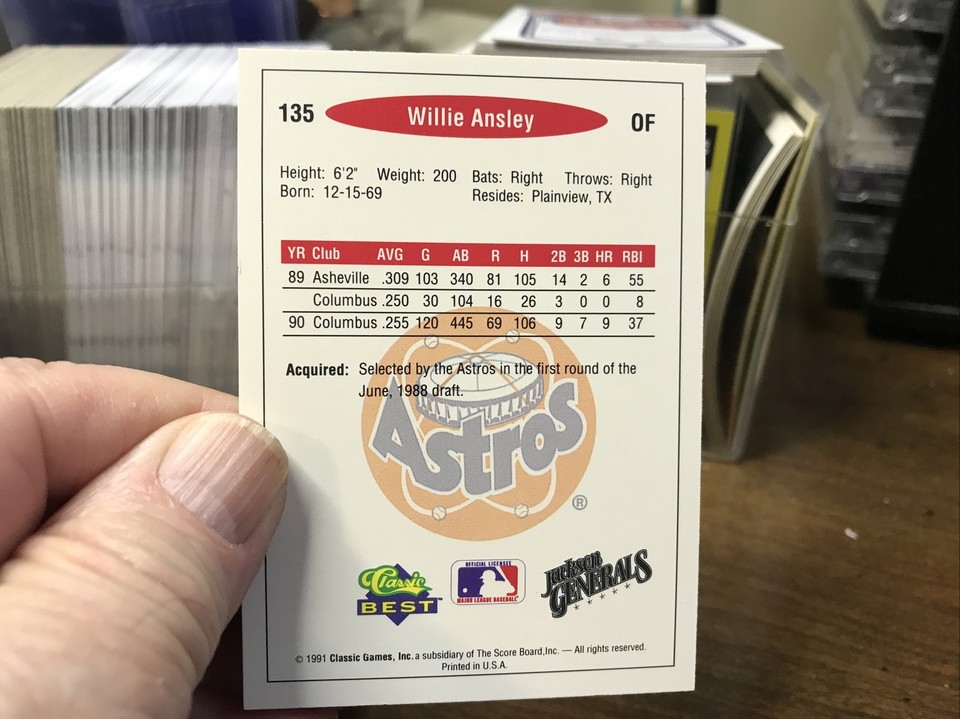 1991 Classic/Best 135 Willie Ansley eBay
