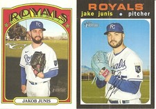 2 DIFFERENT BASEBALL CARD LOT OF JAKE JUNIS 587