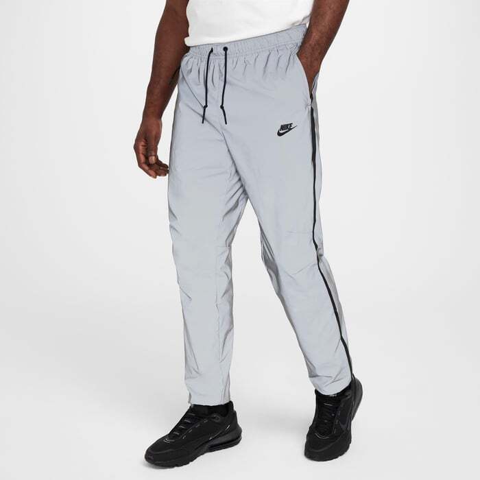 Nike Tech Woven Flash Pants Reflect Silver Black FZ7587-035 MEDIUM