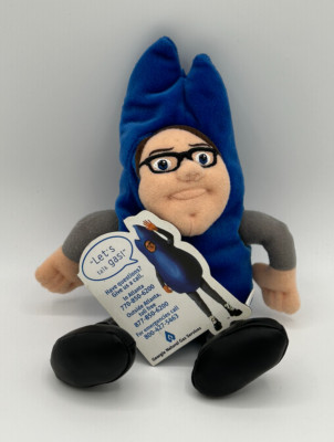 Georgia Natural Gas Guy 9 Zoll Puppe Vintage 1999 Stofftier blaue Flamme mit Magnet!