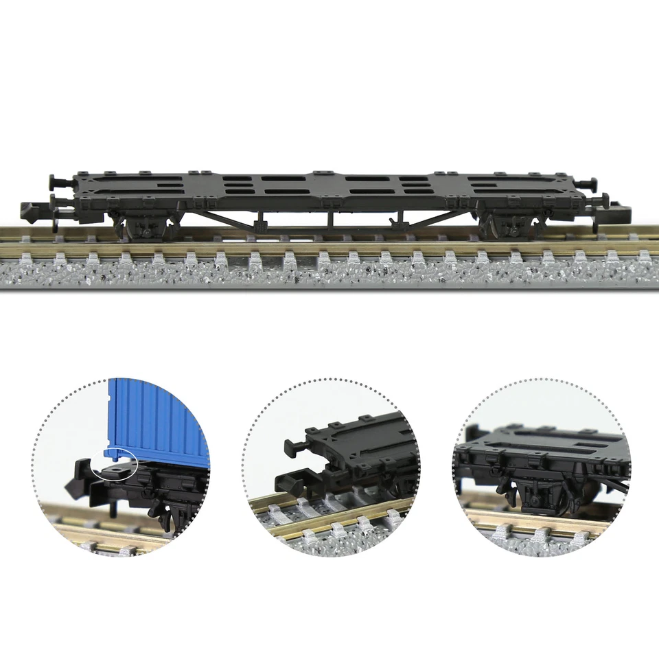 Evemodel Model Trains N Scale 1:150 Flat Car EU Wagon for Container C15061 - Image 4 of 4