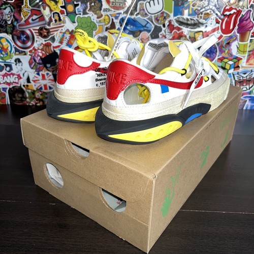 Nike Blazer Low x Off-White DH7863-100 White/University Red Mens Size 9 - Picture 4 of 10