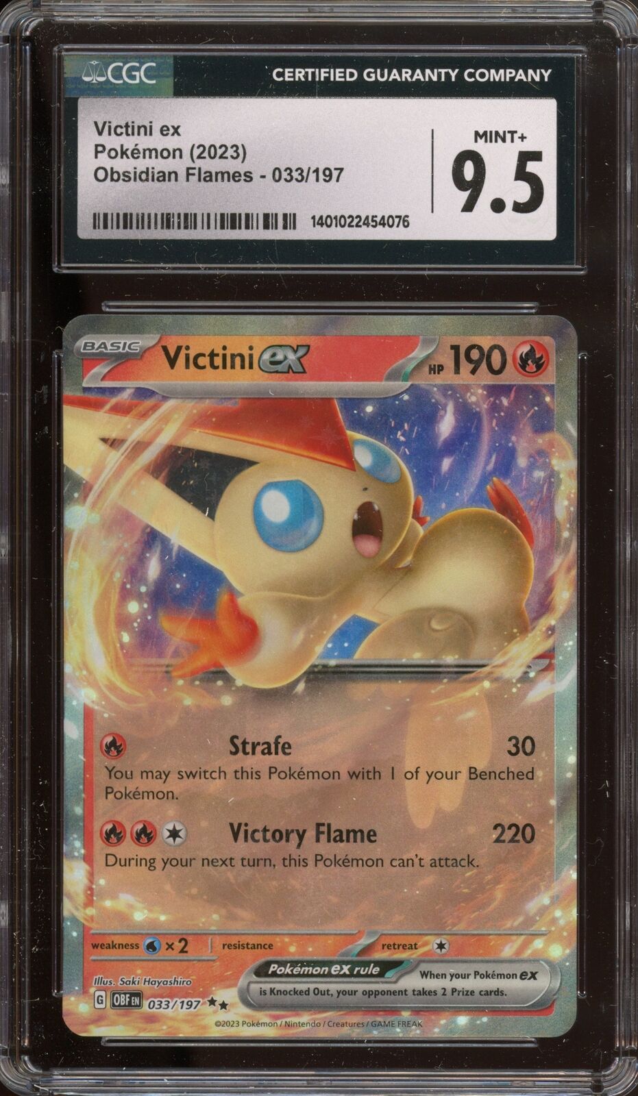 Pokemon Victini ex Obsidian Flames Double Rare #033 CGC 9.5