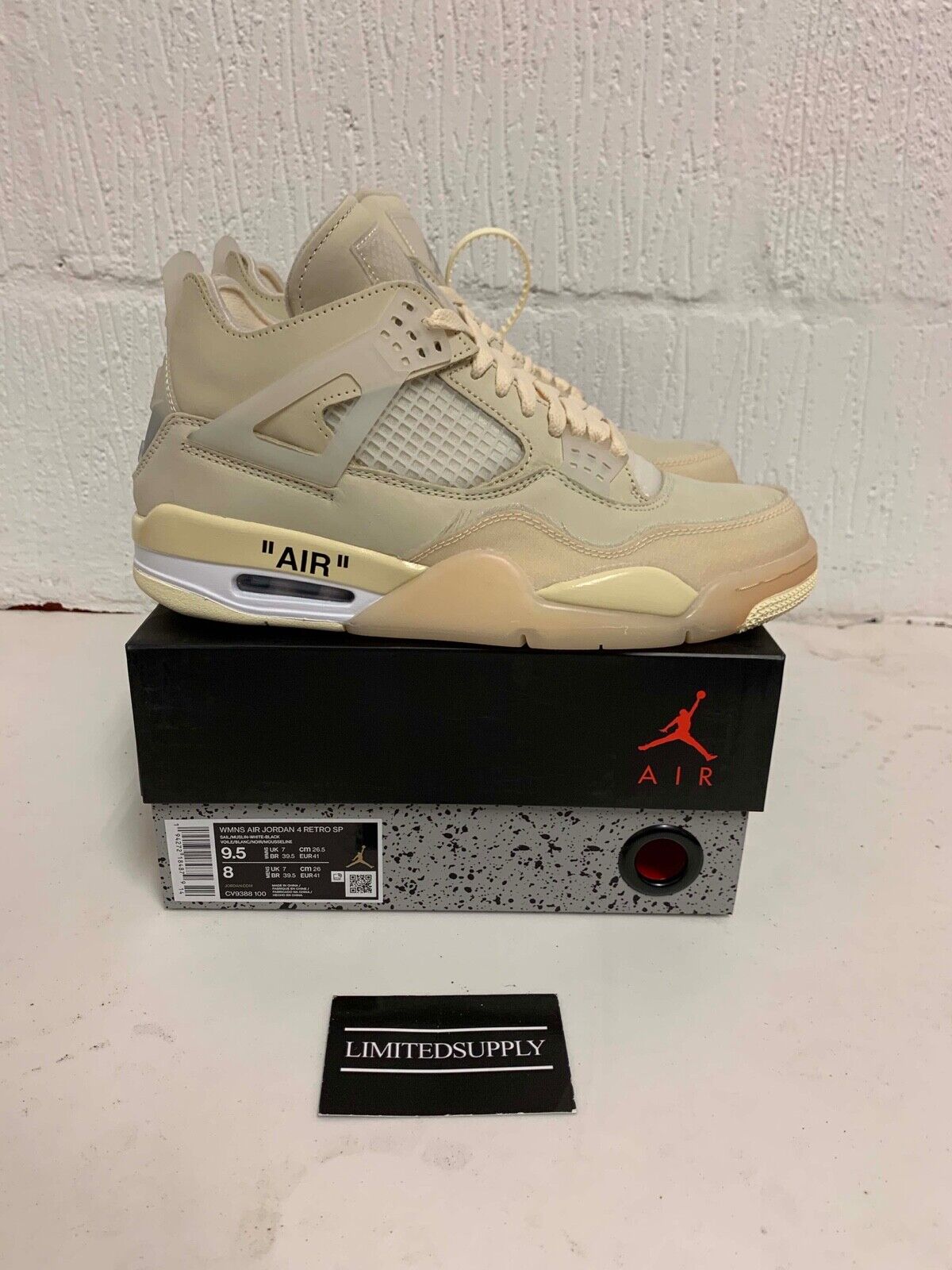 JORDAN4 sail off-white 26.5