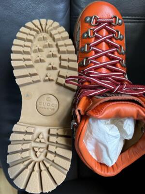 New and unused GUCCI NORTH FACE boots 21cm GG logo leather canvas