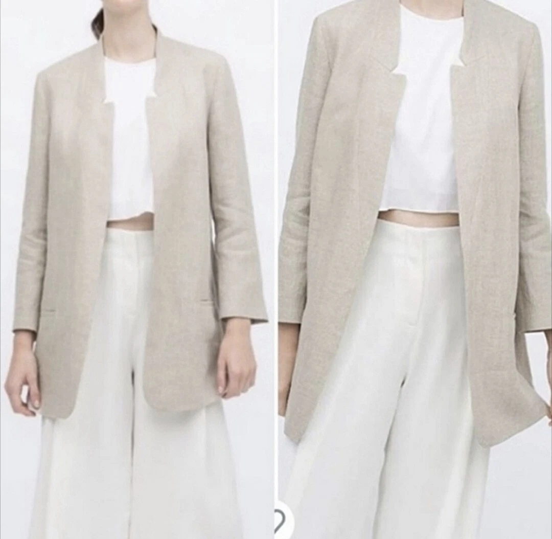 Linen top jacket zara