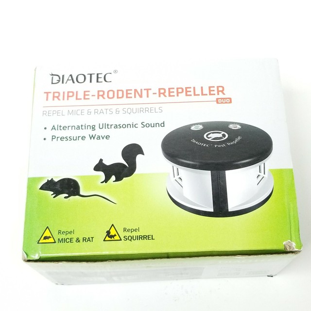 Diaotec Triple Rodent Repeller Repels Mice Rats & Squirrels With