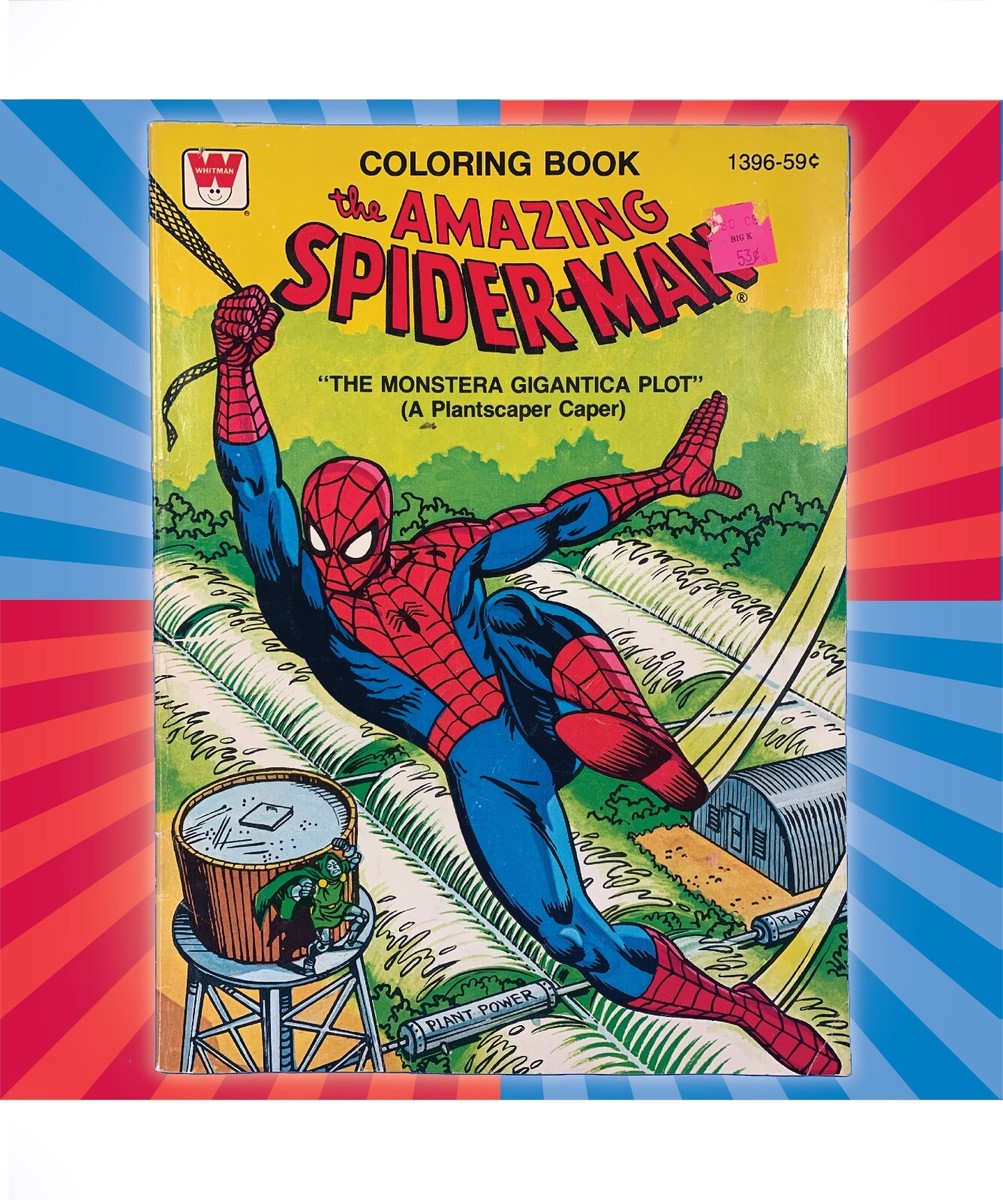 SPIDERMAN THE MONSTERA GIGANTICA PLOT ORIG 1979 VINTAGE COLORING BOOK EX  COND! | eBay
