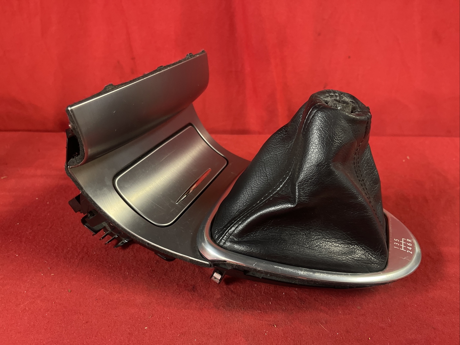 2007 2008 Infiniti G35 Manual Gear Shifter Bezel Trim with Cubby Silver