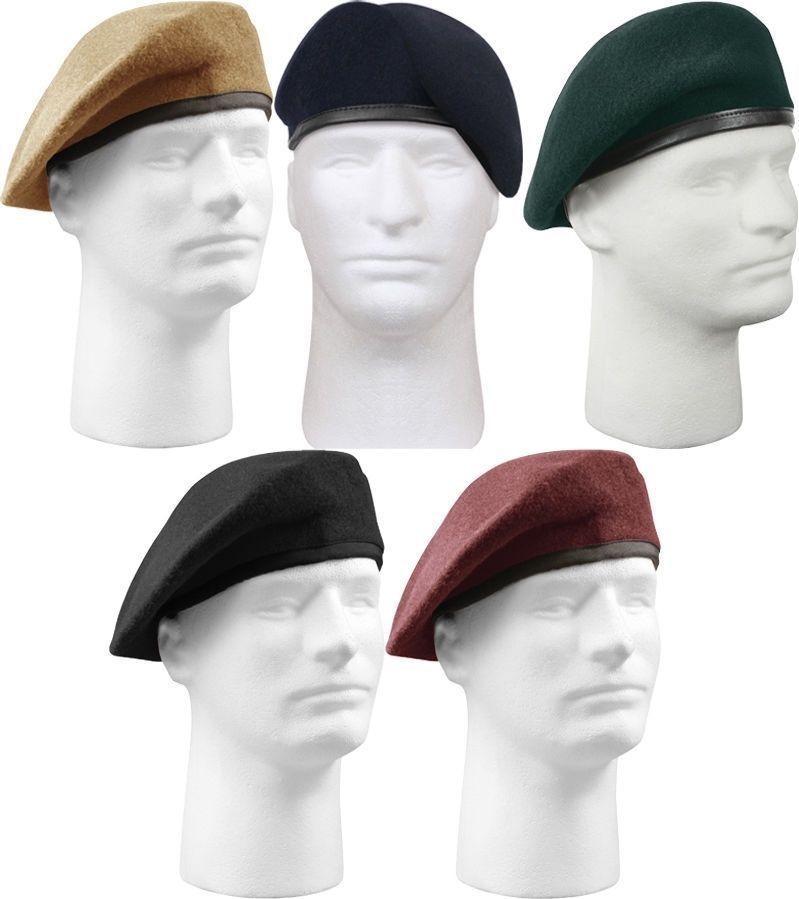 Inspection Ready Wool TAN BERET WITHOUT FLASH - Military French