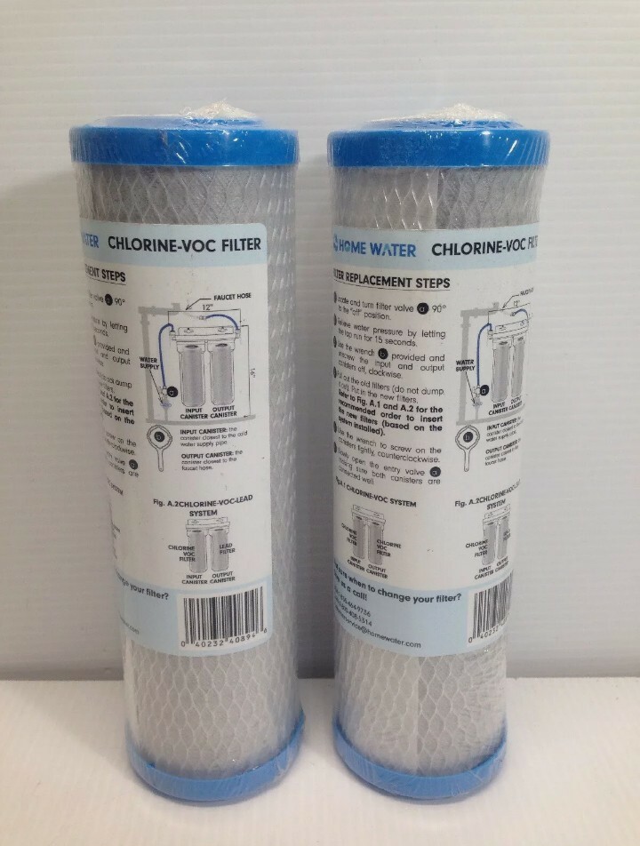 Home Water Chlorine-voc filter-2 pack Drinking Water Replacement Filters (RB)