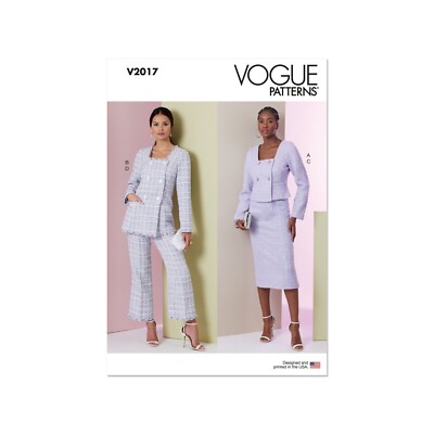 Vogue Schnittmuster V2017 - Kombination - Jacke - Blazer - Rock - Hose