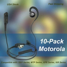 10x Swivel Earpiece for Motorola Two-Way Radio DP3441 DP2600 XPR3300e MTP3550